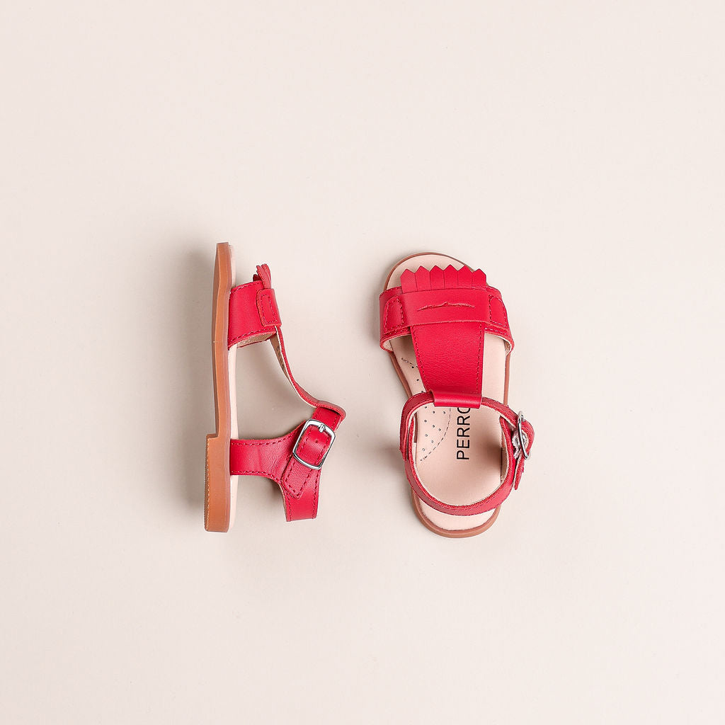 Fringe Sandal | Red