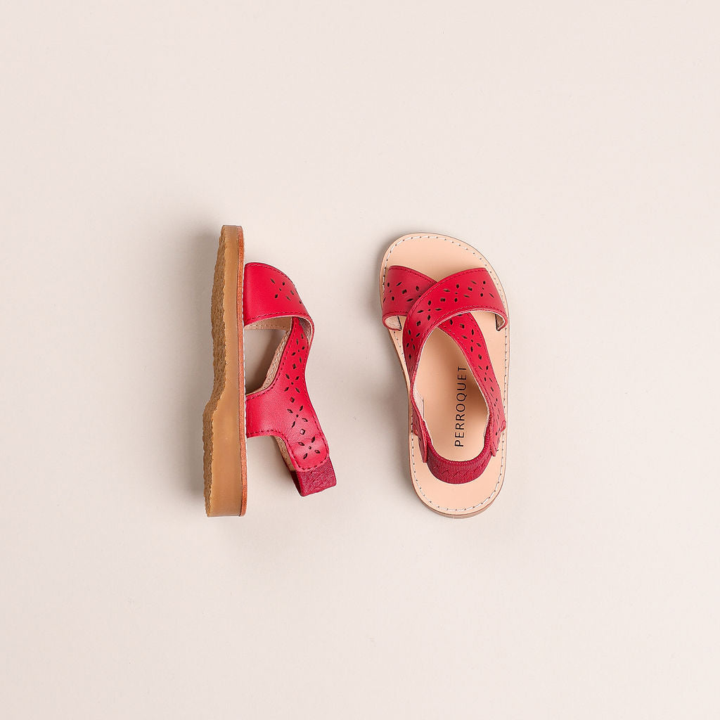 Criss Cross Sandal Red