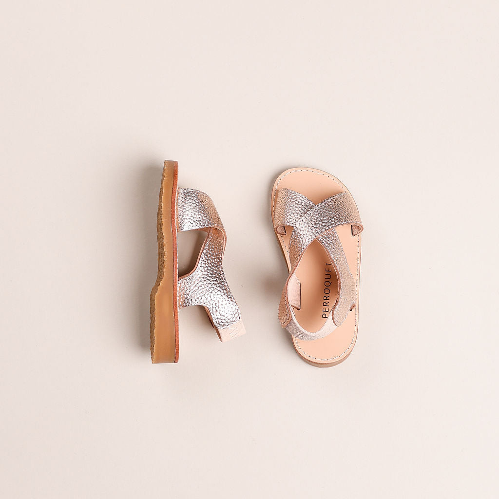 Criss Cross Sandal | Rose Gold