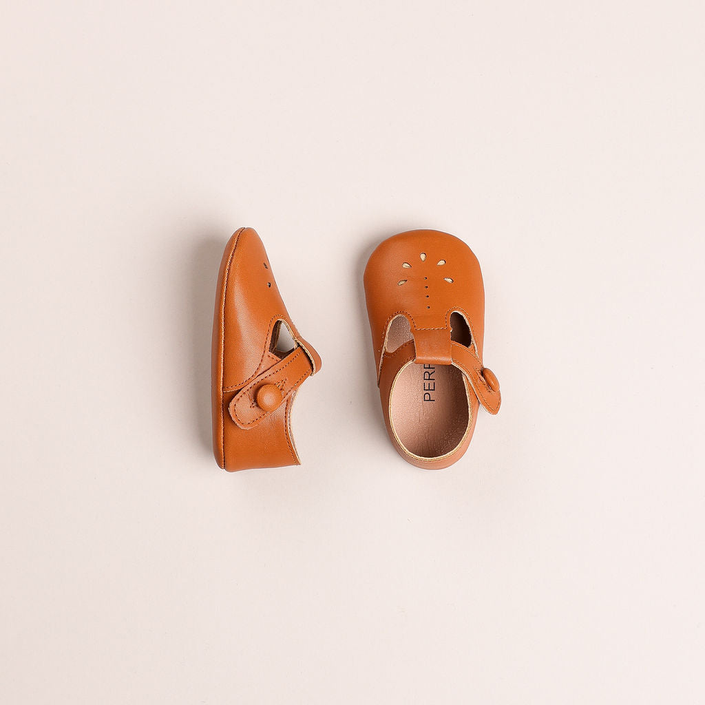 T strap with starburst | Camel
