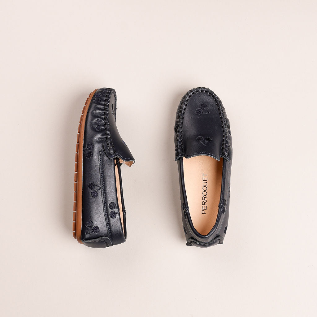 Loafer embroidered | Navy
