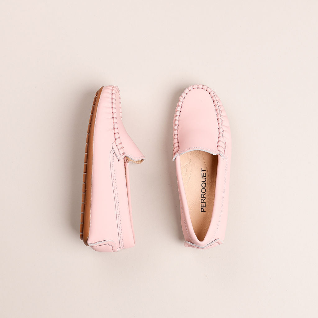 Loafer | Pink silky leather