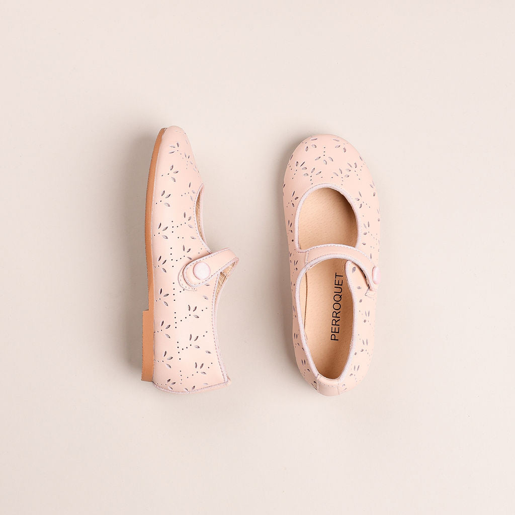Round front mary jane laser cut | Pink
