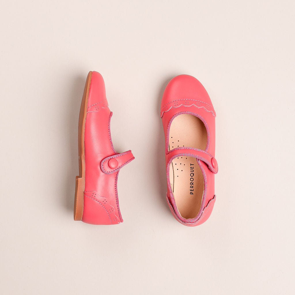 Scallop cap toe | Coral