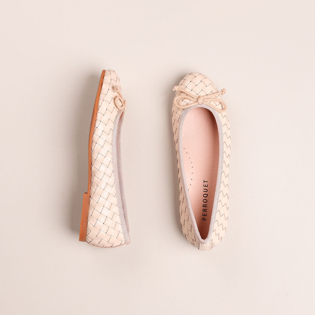 Ballet Flat- Basketweave | Pale Pink
