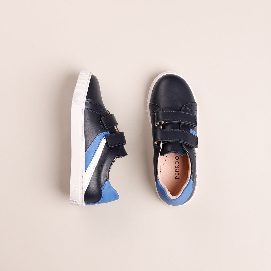 Double Velcro Sneaker | Navy