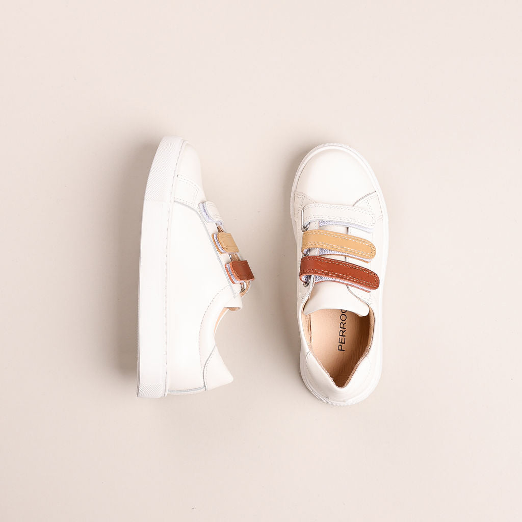Triple velcro sneaker | white