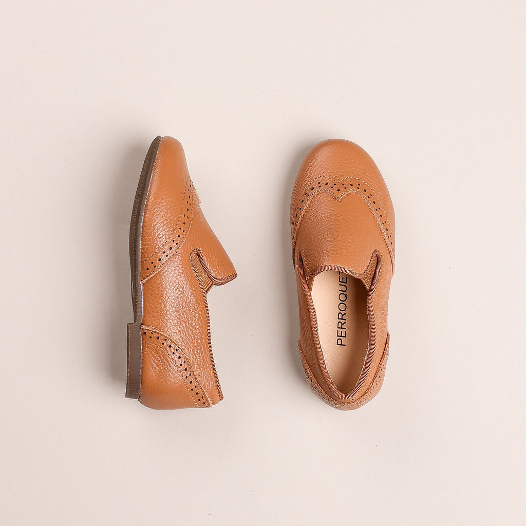 Wingtip smoking shoe | Caramel