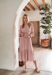 Rose Button Down Dress