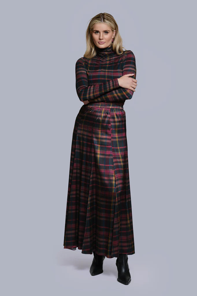 Printed turtleneck Plaid