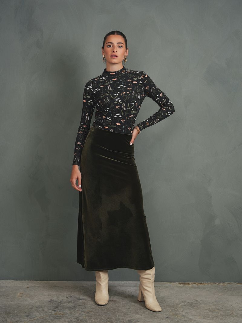 Print Mock Neck