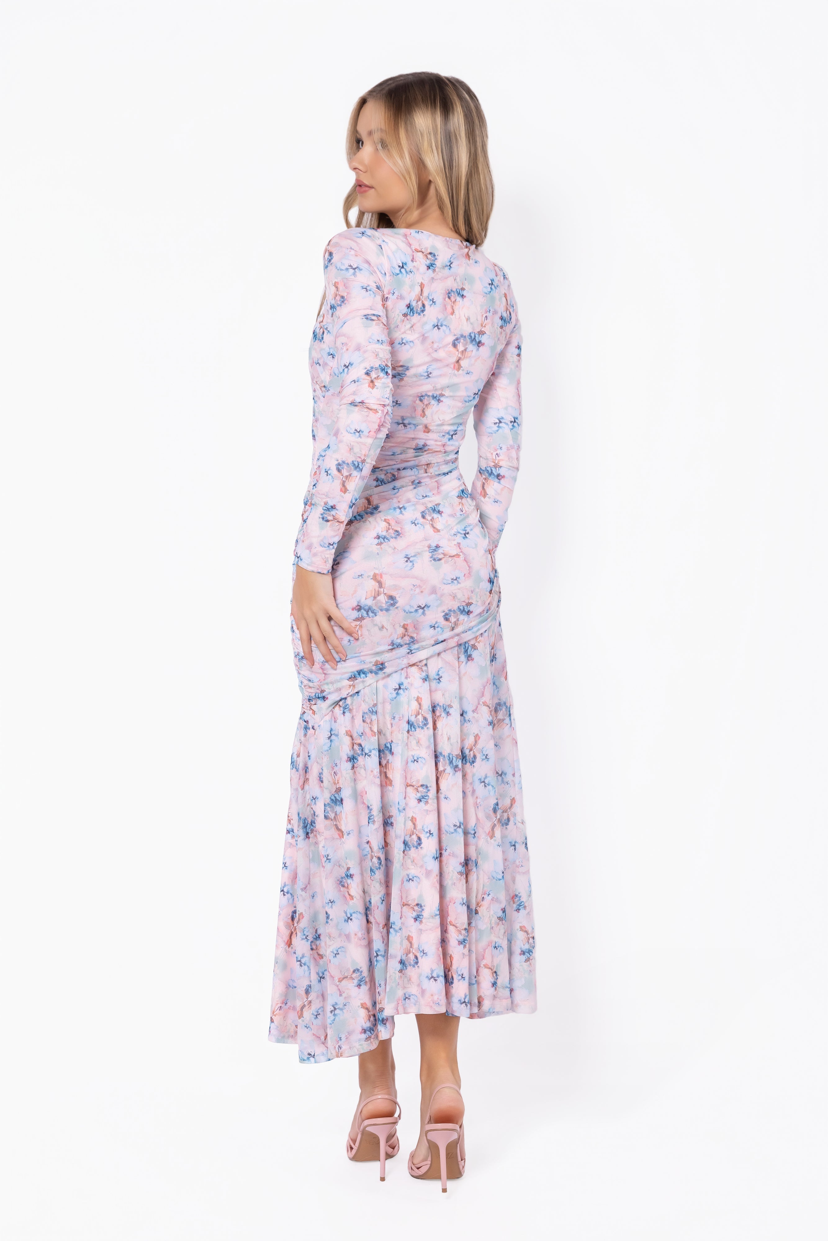Miri Dress (Light Pink Flower)