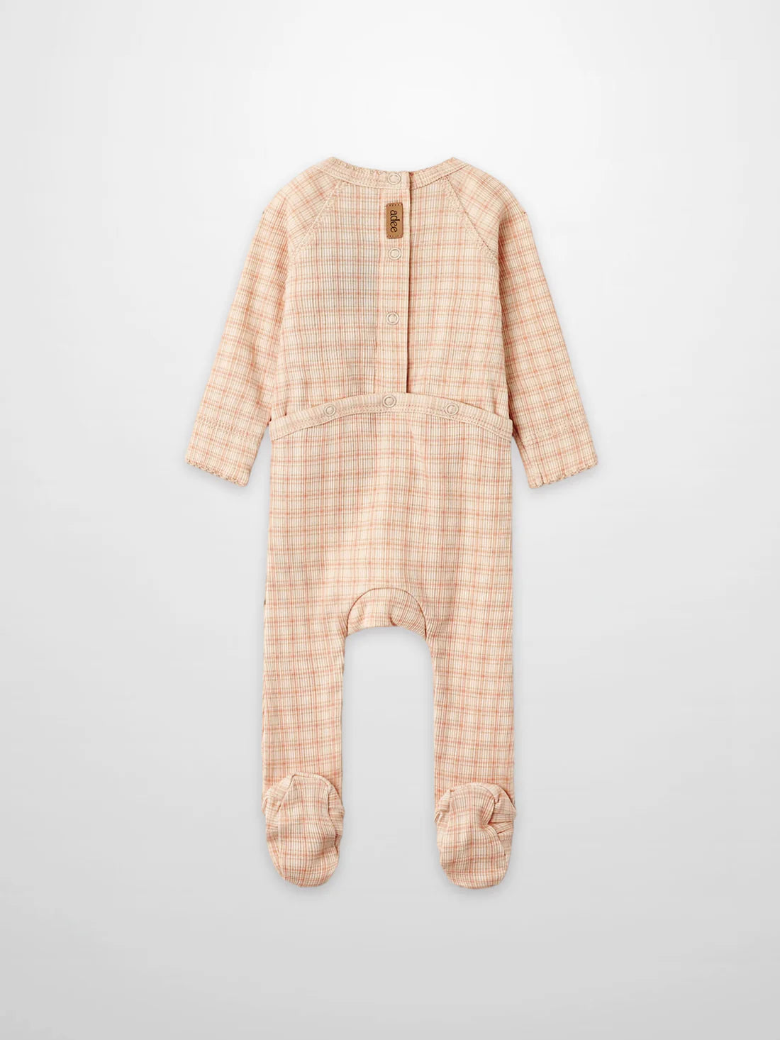 Oatmeal Grid Stretchy - Pink