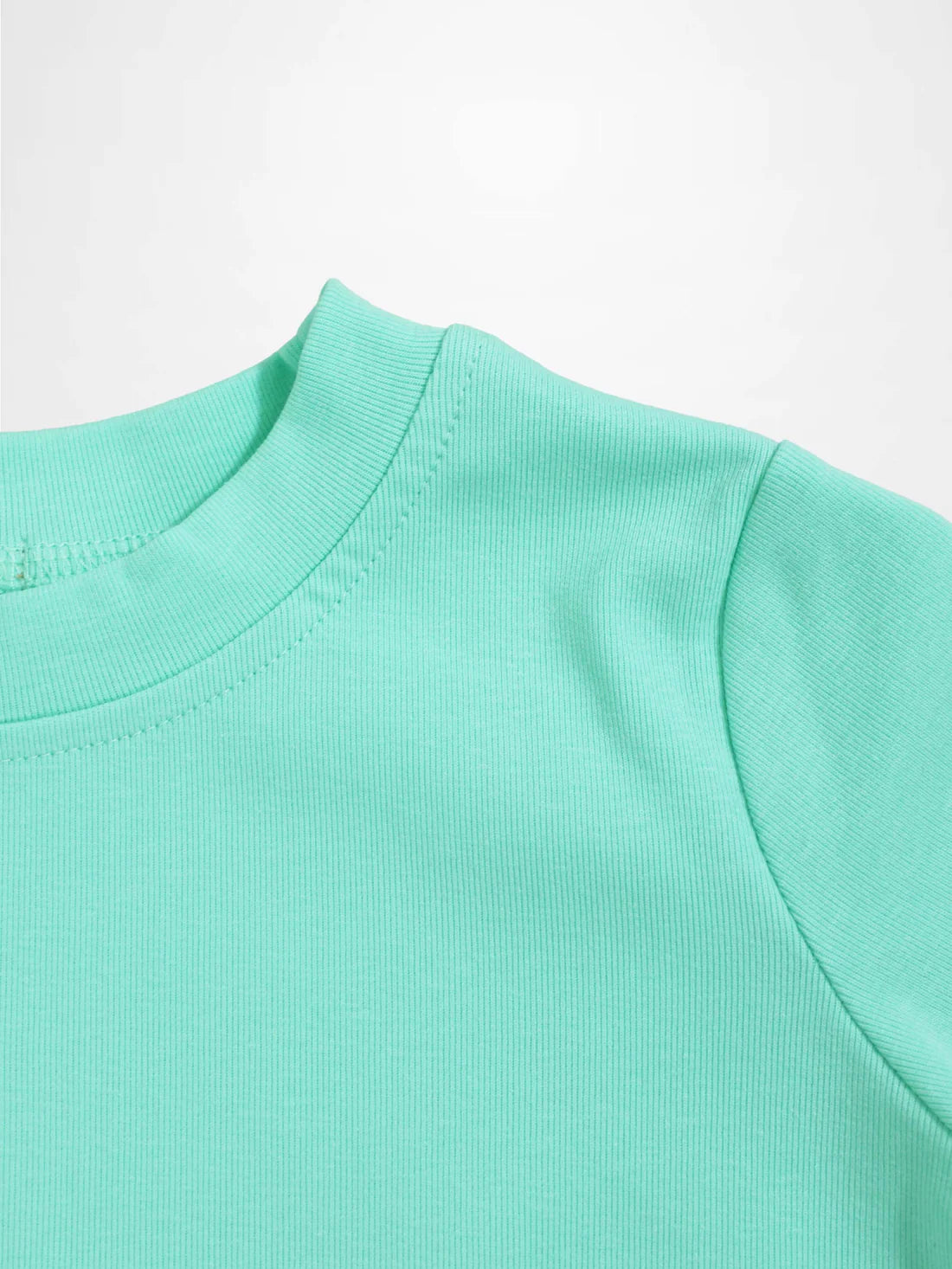 Thin Ribbed T-Shirt - Mint Green