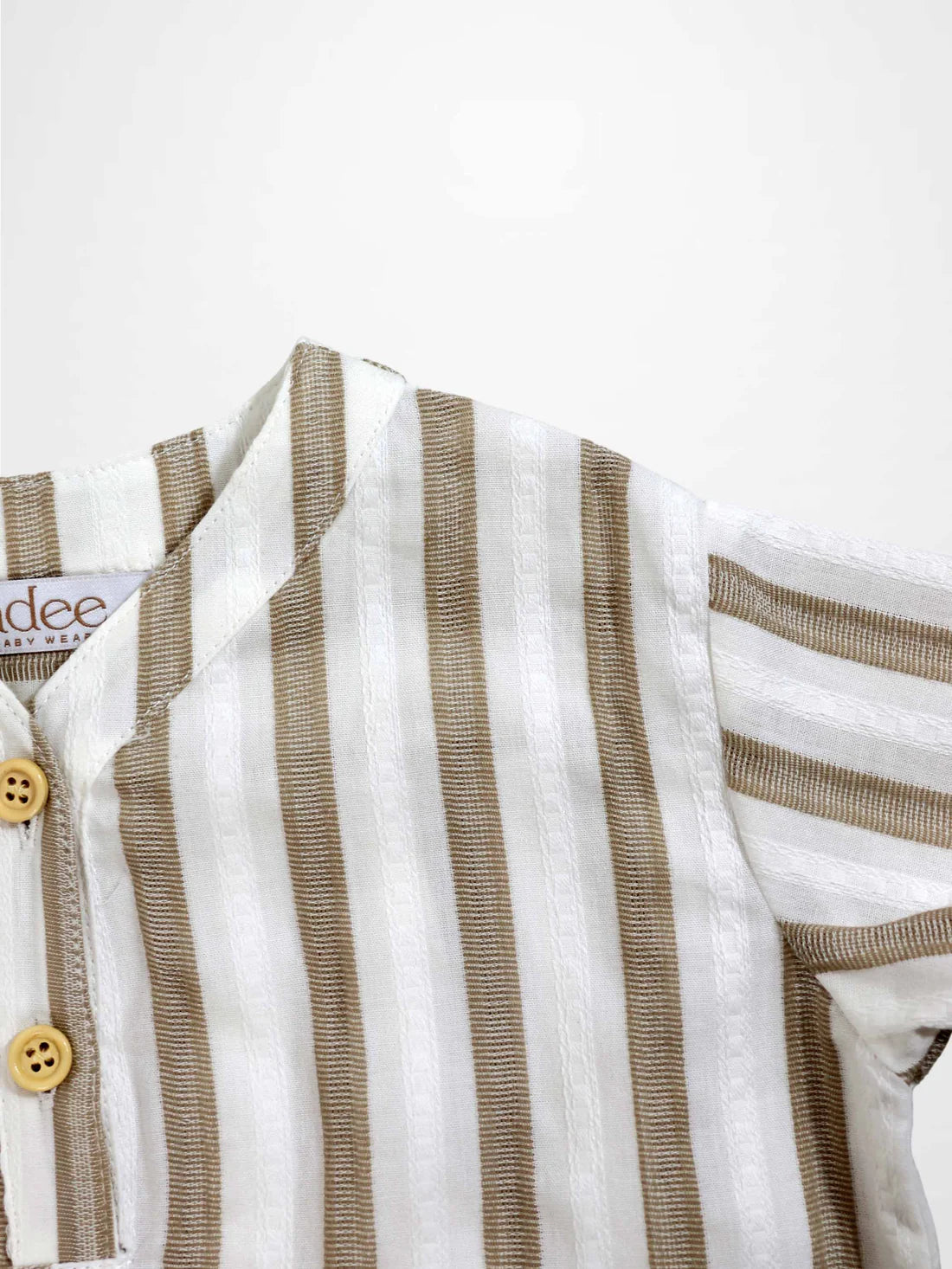 Tan and White Striped Shirt