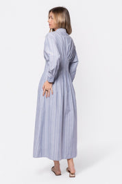 Gianna Dress (Blue Stripe)