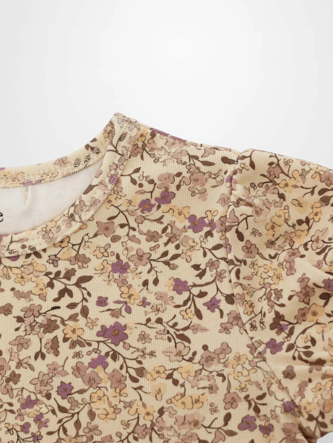 Purple Flower Short Sleeve Shirt