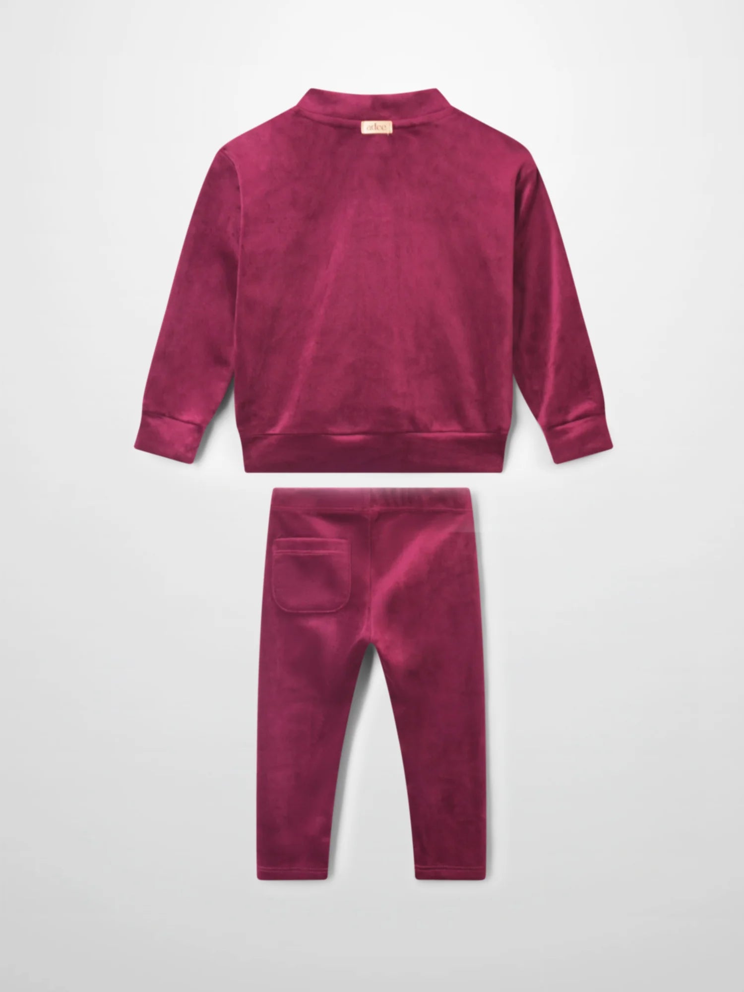 Velour Bomber Set - Burgundy