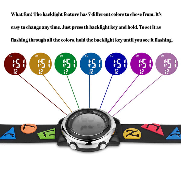 Ovvel Boys Digital Wristwatch with Many Features - Aleph Beis