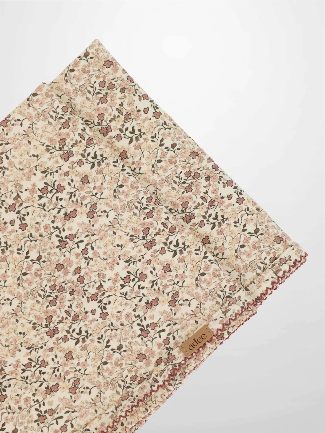 Purple Flower Blanket with Lace