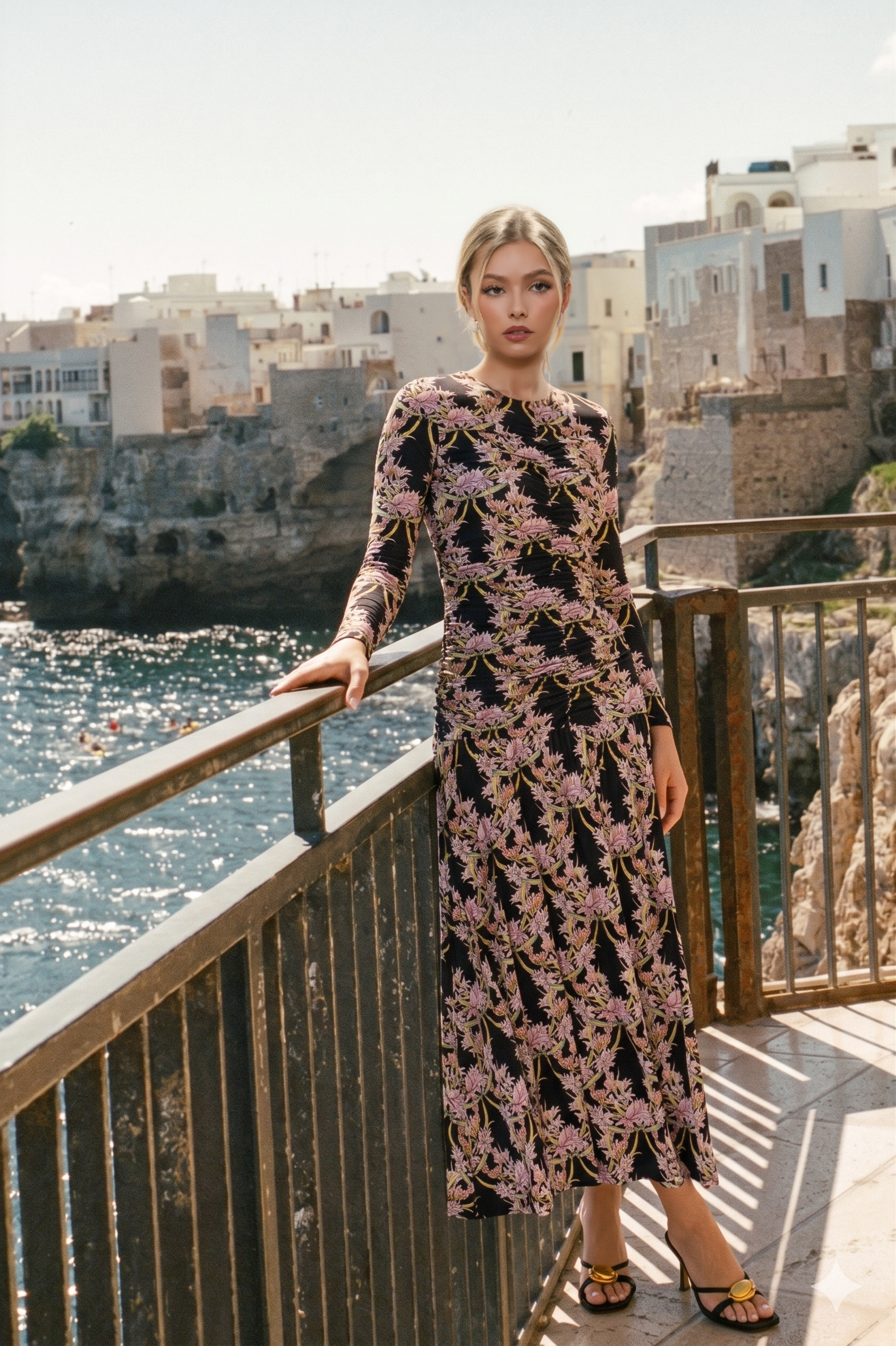 Christine Dress (Black Pattern)