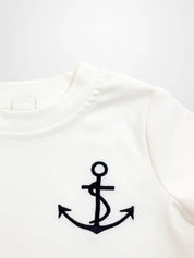Embroidered Anchor Boxy Short Sleeve T-Shirt