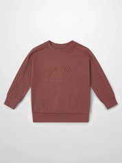 Embossed Logo Sweatshirt - Brick