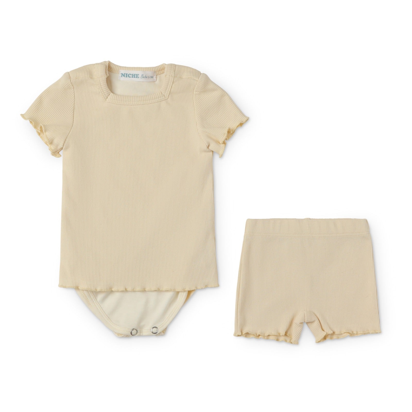 Square Neck Ribbed Set