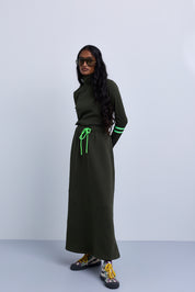 Contrast Trim Knit Two-Piece Set