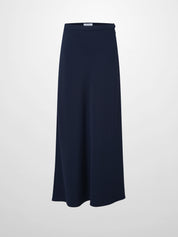 Crepe Flare Skirt-Navy
