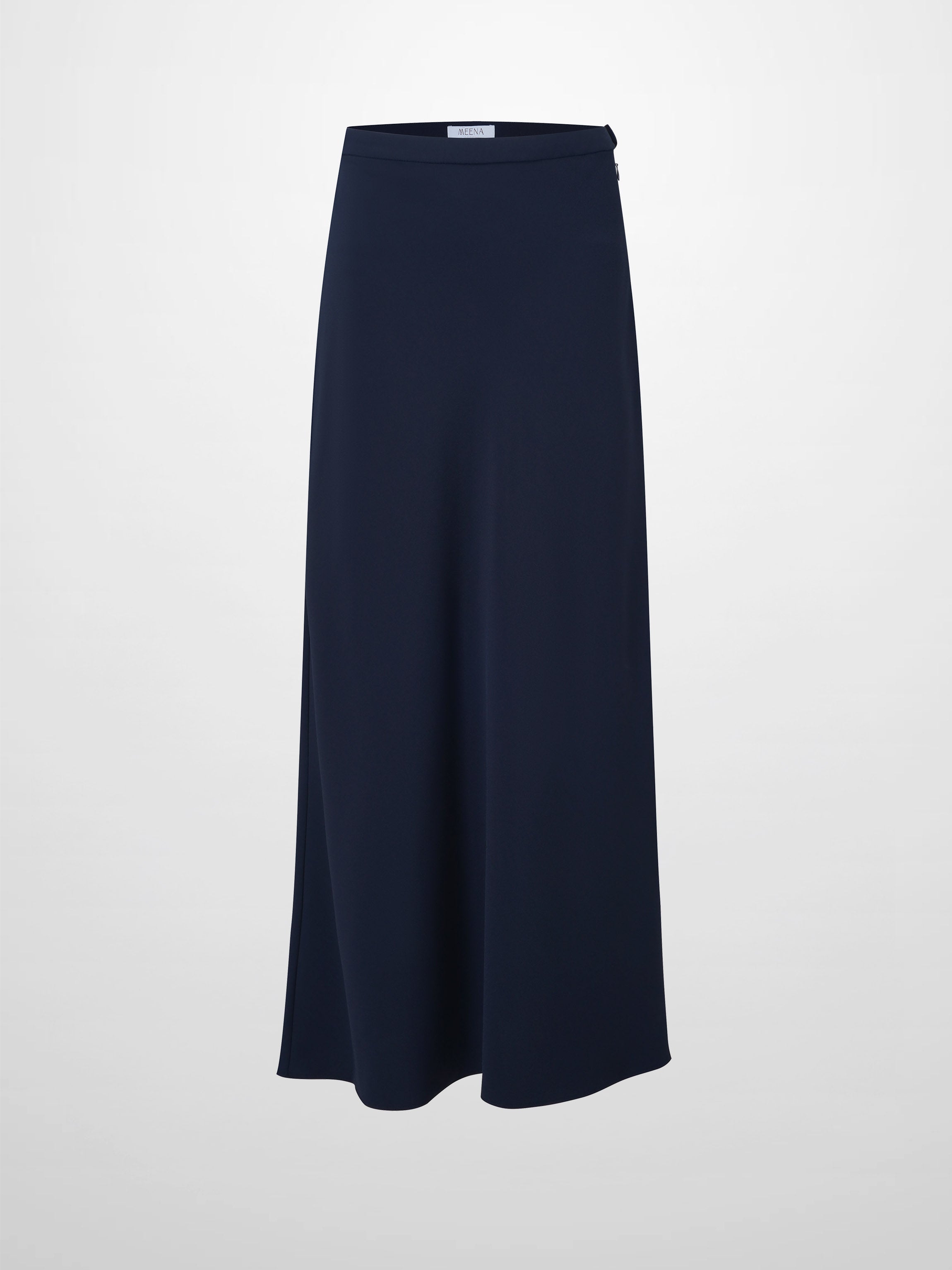 Crepe Flare Skirt-Navy