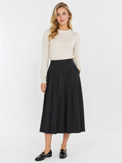 PLEATED MIDI SKIRT