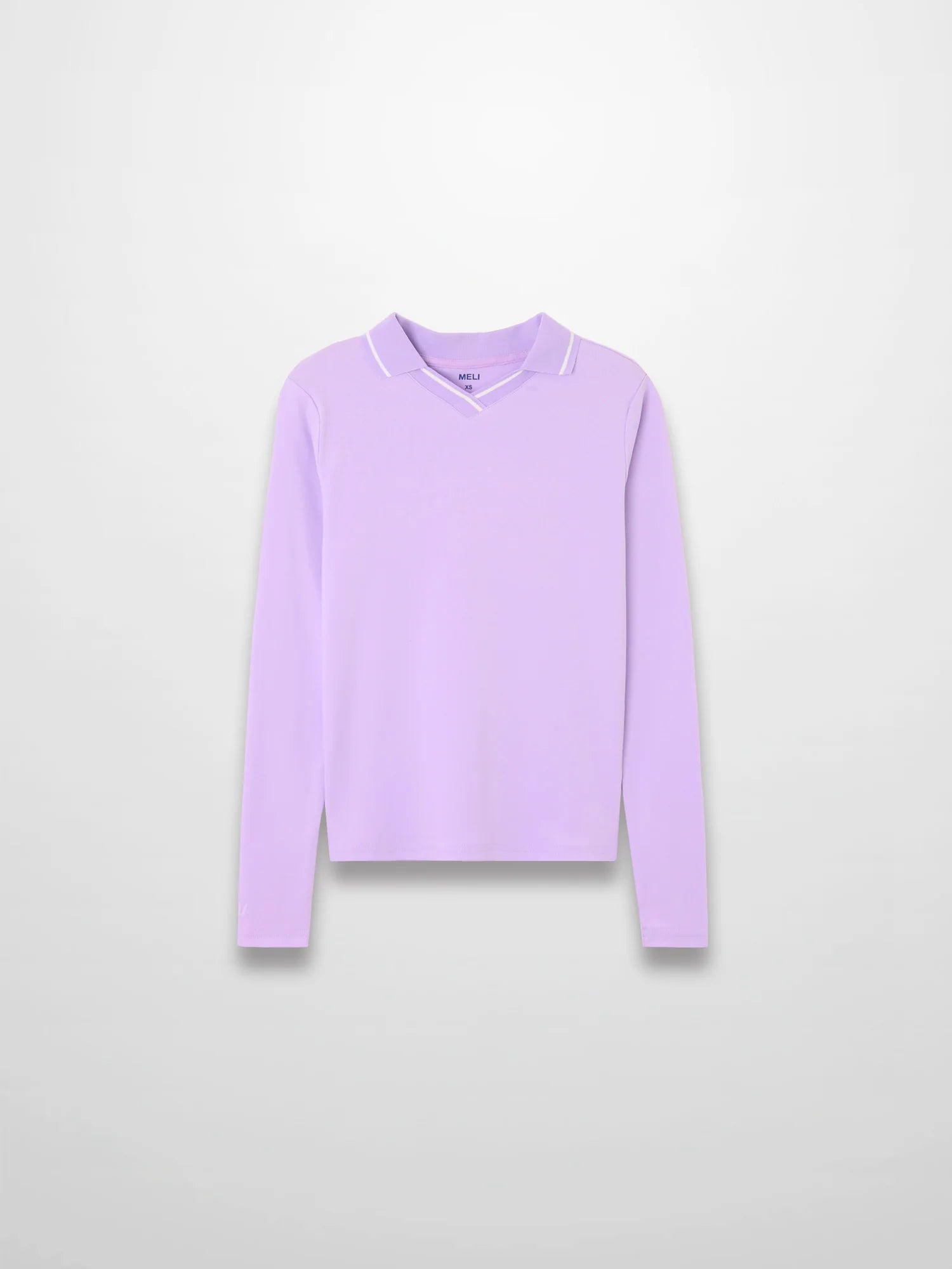 Collared High V T-Shirt-Lavender
