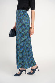 Naomie Slip Skirt- Abstract Plaid
