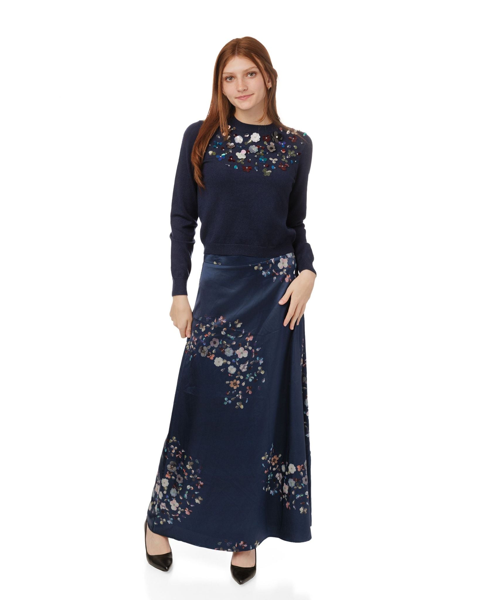 AD-Luella Floral Slip Skirt 51280ST