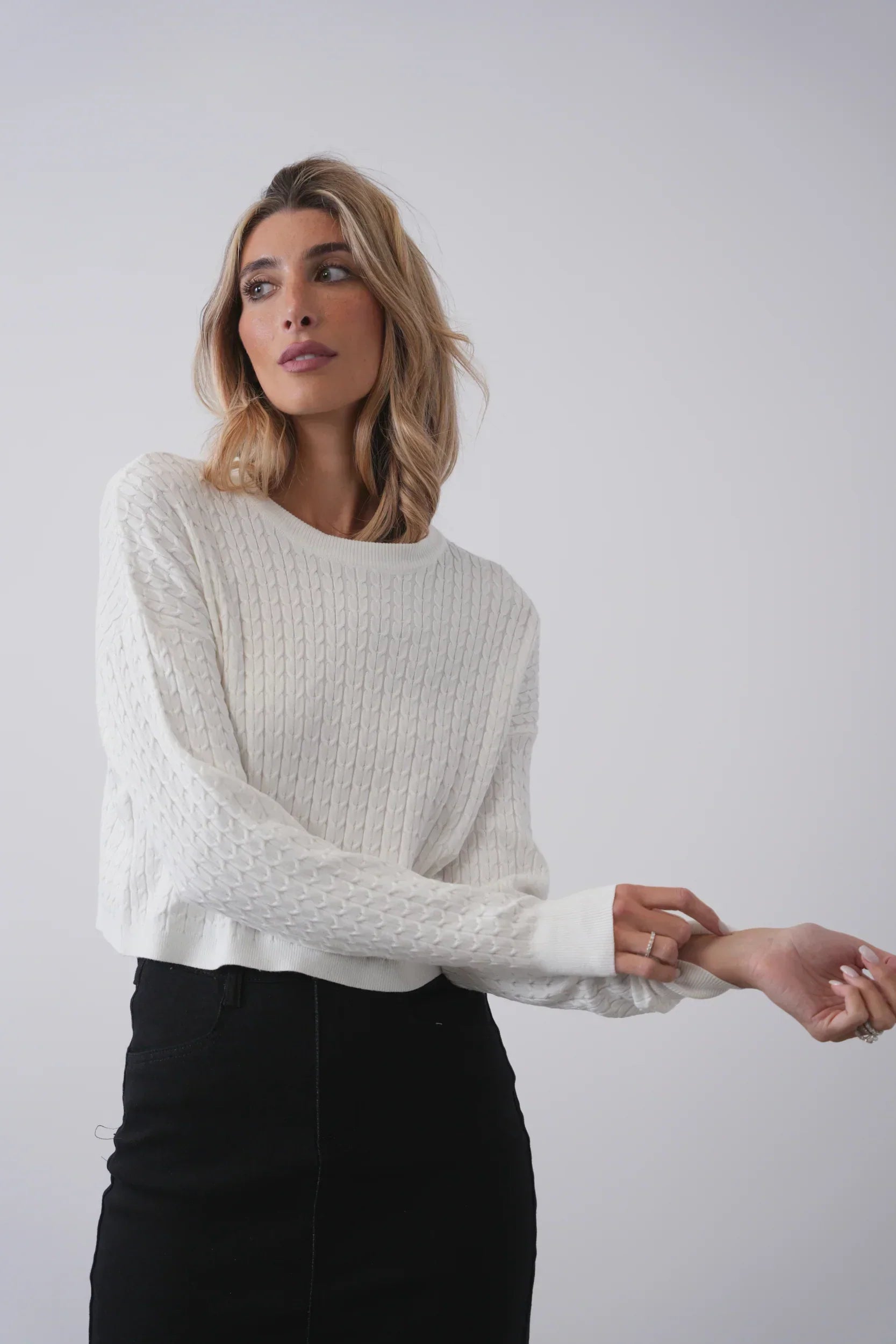 Basic Cable Knit Top