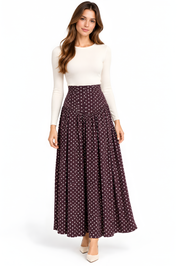PLEATED POLKADOT SKIRT (M25)