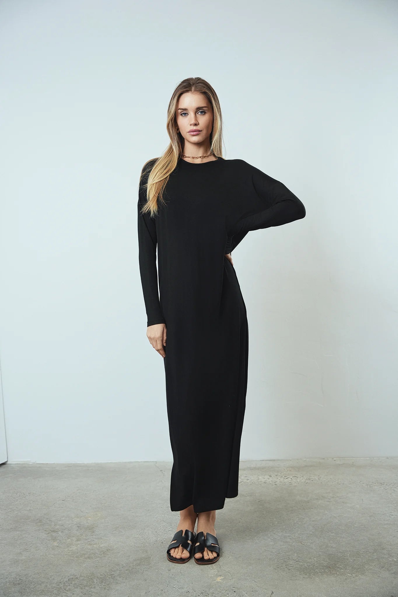 Maxi Length Dolman Dress