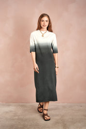 Dip Dye Drop Shoulder Dress
