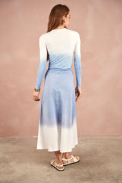 Dip Dye Bell Skirt - Long