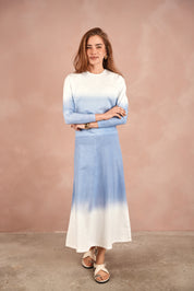 Dip Dye Bell Skirt - Long