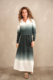 Dip Dye Bell Skirt - Long