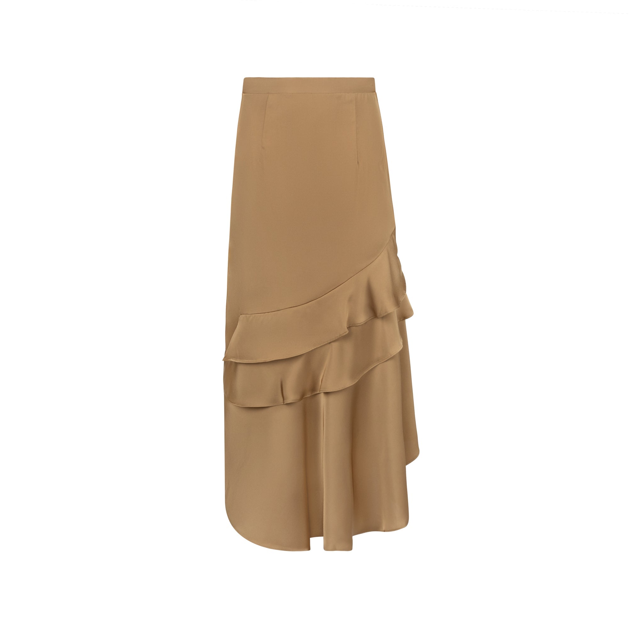 Satin Slip Skirt - Mocha