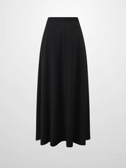 Fringe Circle Skirt-Black