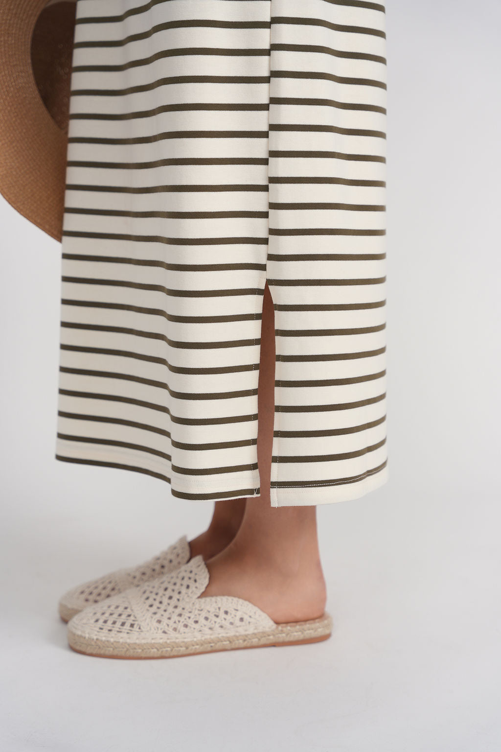 Raglan Sleeve T-shirt Dress- Stripes