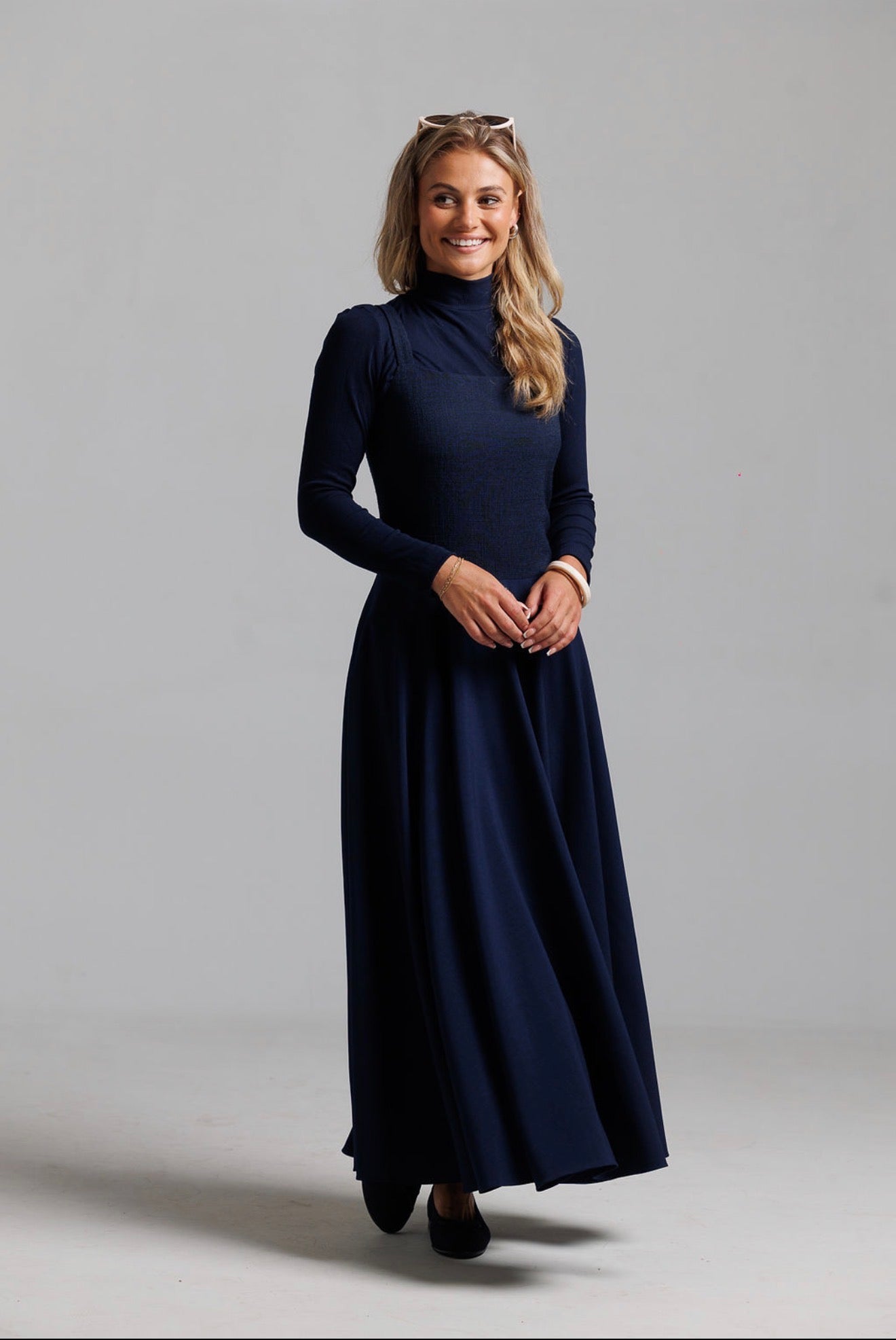 Tweed Jumper - Navy