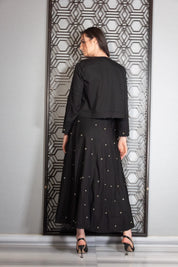 Metallic Bloom Jacket Black