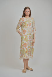 BEACH HOUSE DRESS (ORANGE PAISLEY)