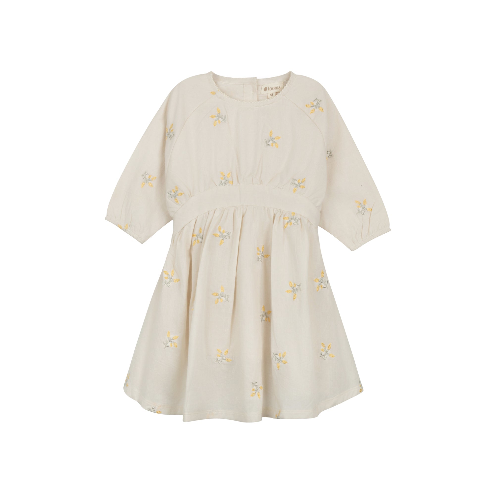 Girls Embroidered Floral Dress – Ivory – Holland Collection