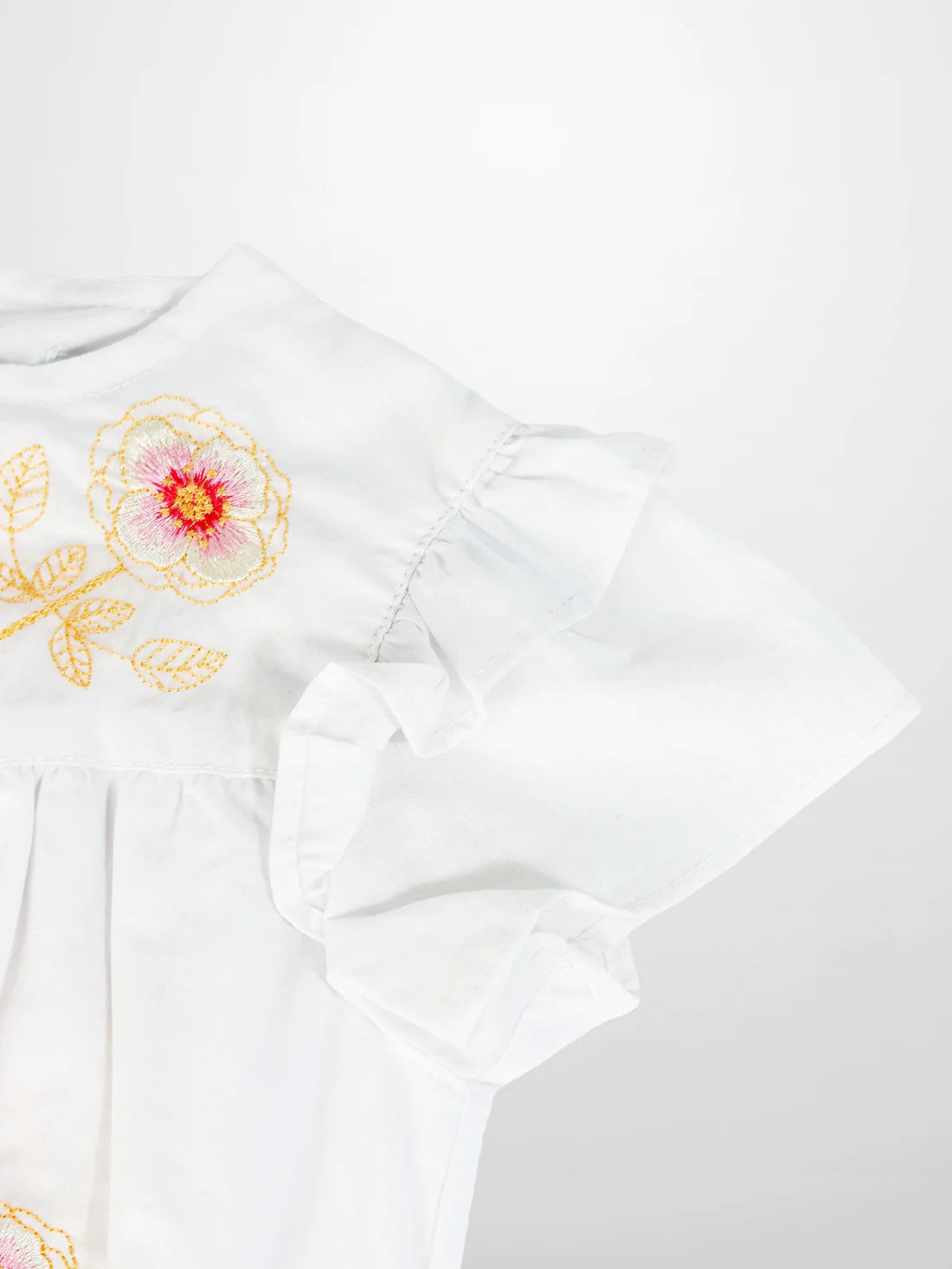 Embroidered Flower Romper
